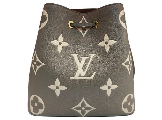 Louis Vuitton Bolsa Tote Monogram Empreinte NeoNoe MM Cream Bolsa de Ombro Branco - vista 4