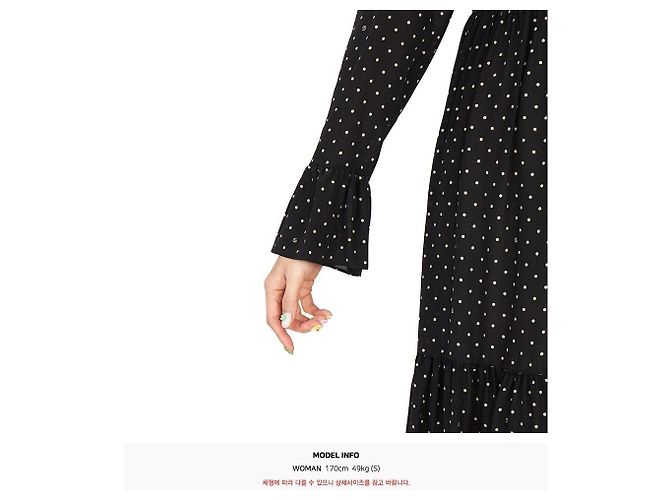 Gucci Vestido de seda con lunares Negro - vista 11
