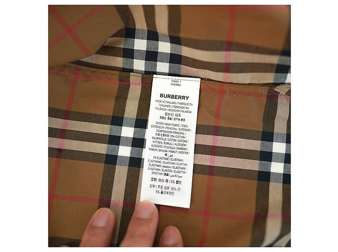 Burberry Verifica Camicia da Donna Marrone IVERY Classic Luxury Gift - vista 10