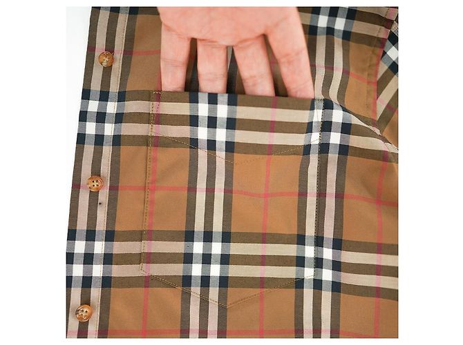 Burberry Verifica Camicia da Donna Marrone IVERY Classic Luxury Gift - vista 11
