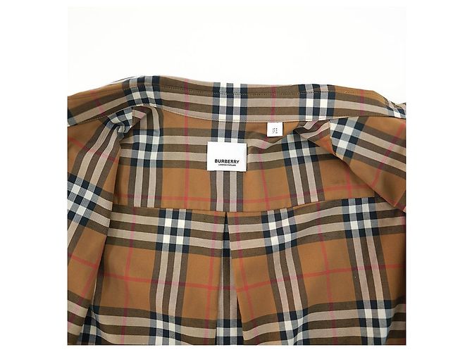 Burberry Verifica Camicia da Donna Marrone IVERY Classic Luxury Gift - vista 17