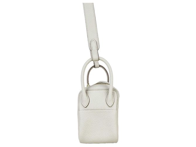 Hermès Borsa Tote Lindy Crossbody Bianco - vista 2