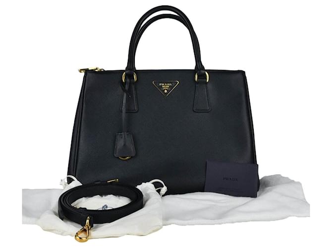 Prada Borsa Tote Saffiano Nero - vista 7