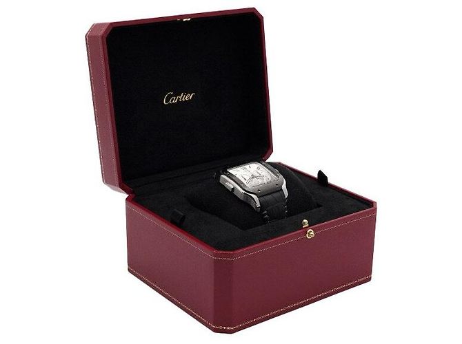 Relógio Santos de Cartier XL Chronograph Automatic Masculino com Pulseira de Couro - vista 7
