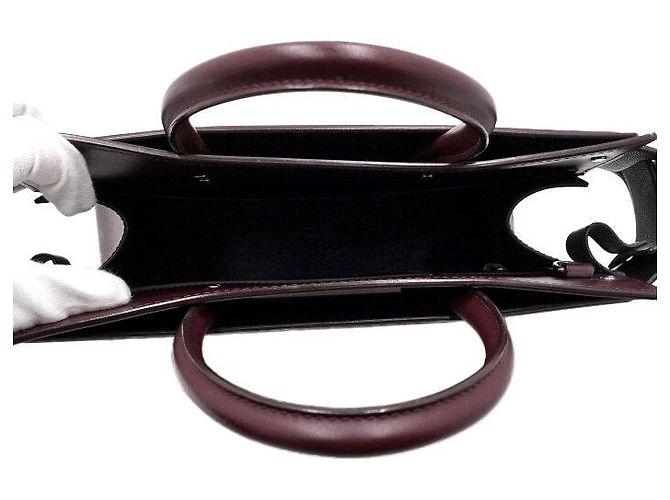Givenchy Piccola borsa tote e borsa a tracolla Leather Horizon Crossbody Bordeaux - vista 5