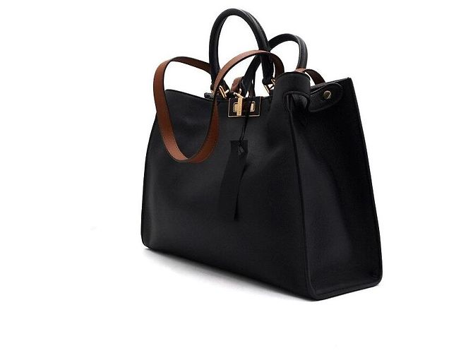 Fendi Piccola borsa tote e borsa a tracolla Peekaboo X-Tote in pelle nera Nero - vista 2
