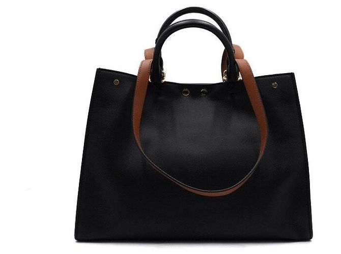 Fendi Piccola borsa tote e borsa a tracolla Peekaboo X-Tote in pelle nera Nero - vista 4