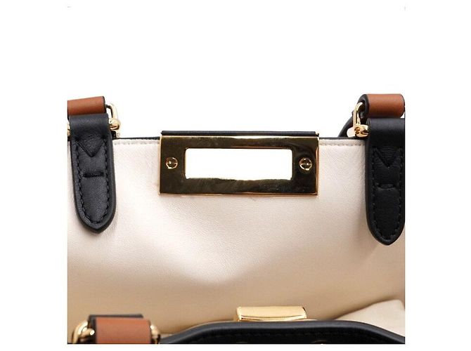 Fendi Piccola borsa tote e borsa a tracolla Peekaboo X-Tote in pelle nera Nero - vista 6
