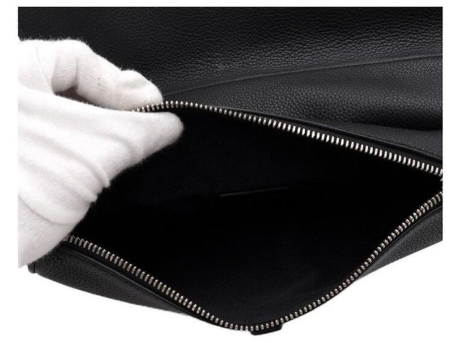 Saddle Dior Borsa a tracolla e a spalla da uomo in pelle di vitello granulata nera - vista 5