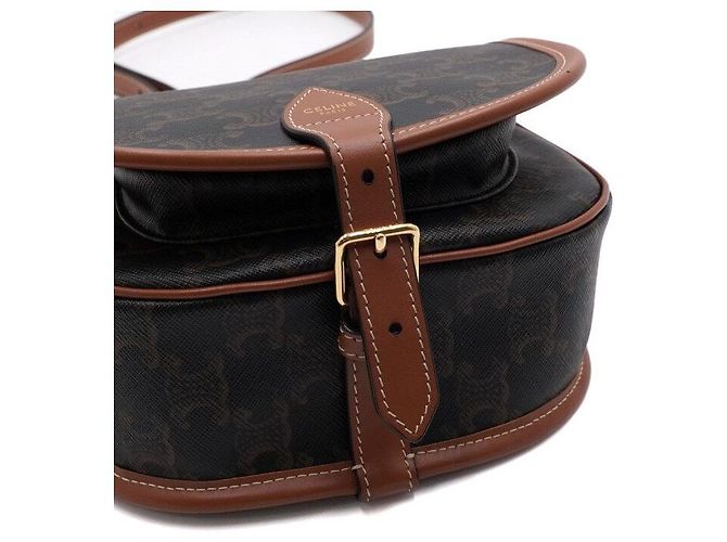 Céline Bolsa de Ombro e Bolsa Transversal Triomphe Polko Medium Branco - vista 8