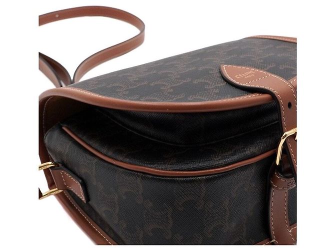 Céline Bolsa de Ombro e Bolsa Transversal Triomphe Polko Medium Branco - vista 9