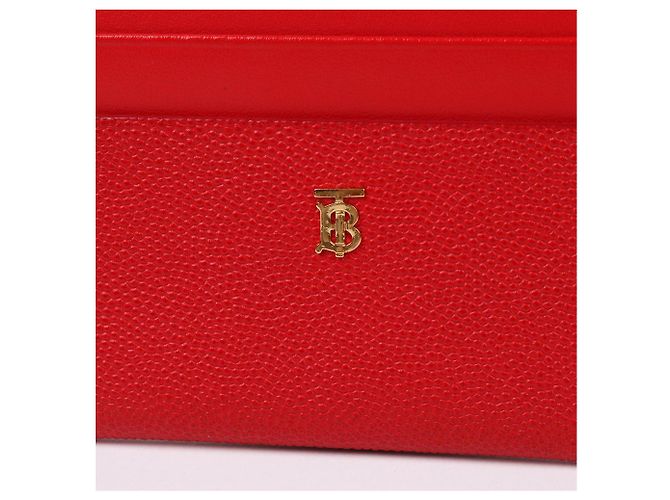 Burberry Roter Unisex-Kartenhalter mit TB-Logo, vergoldet - Ansicht 2