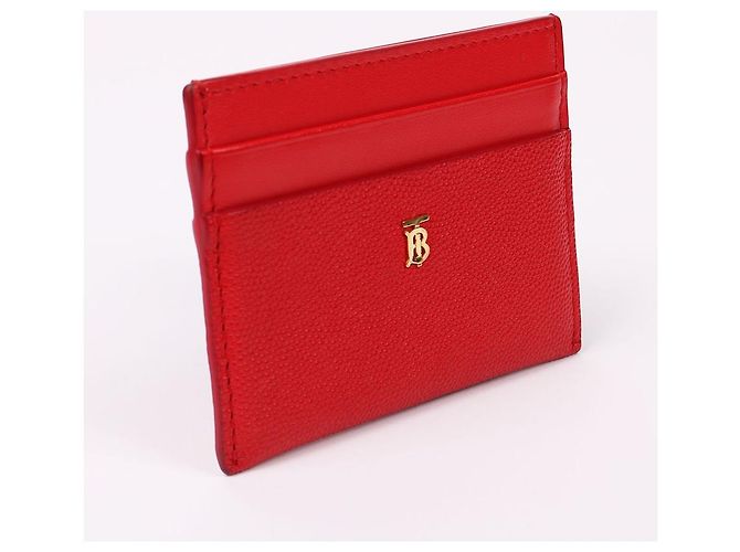 Burberry Roter Unisex-Kartenhalter mit TB-Logo, vergoldet - Ansicht 4