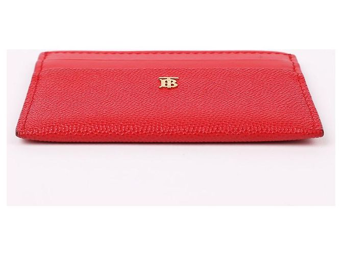 Burberry Roter Unisex-Kartenhalter mit TB-Logo, vergoldet - Ansicht 7