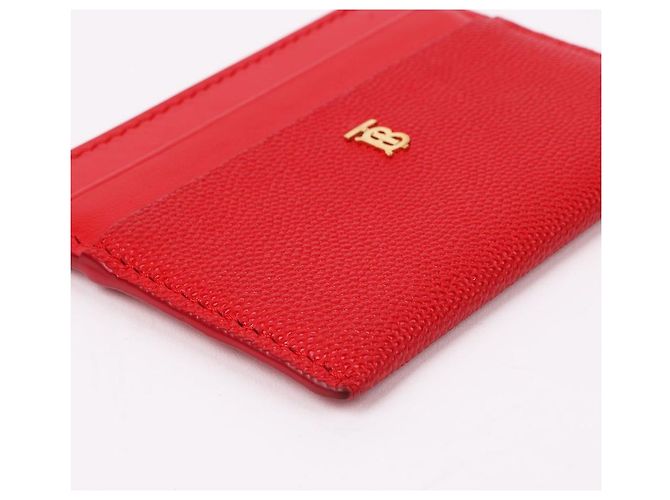 Burberry Roter Unisex-Kartenhalter mit TB-Logo, vergoldet - Ansicht 8