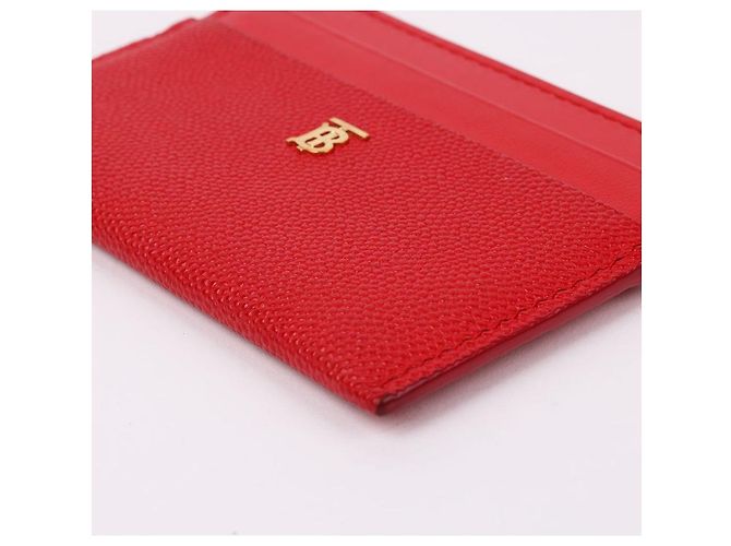 Burberry Roter Unisex-Kartenhalter mit TB-Logo, vergoldet - Ansicht 9