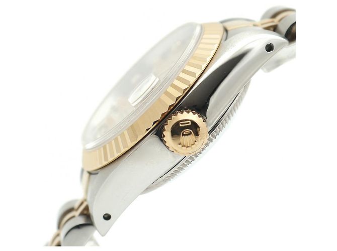 Rolex Datejust Small Ladies' Combi Aftersetting Diamond Uhr Golden - Ansicht 10