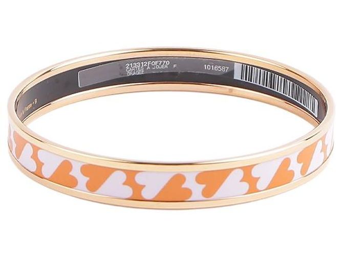 Hermès Bracciale sottile Cartes Jouer Arancione - vista 5