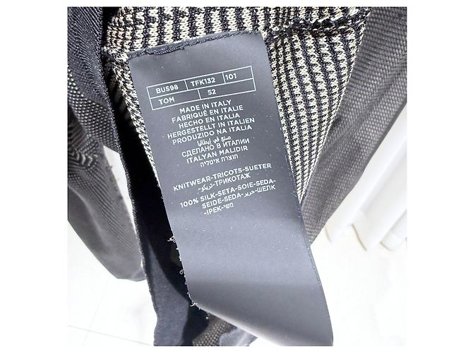 Tom Ford Polo a maniche lunghe in misto seta Multicolore - vista 6