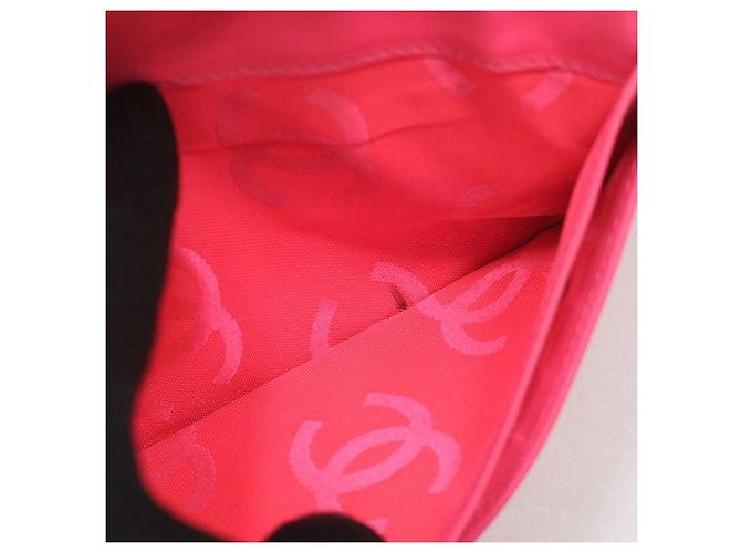 Chanel Langer Geldbeutel aus schwarzem Lammleder mit CC-Logo - Ansicht 10