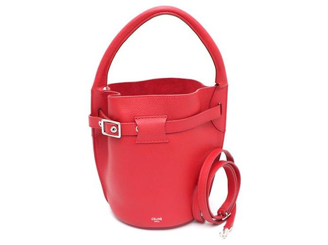 Céline Borsa Tote Nano Bucket e Borsa a Spalla Rosso - vista 10