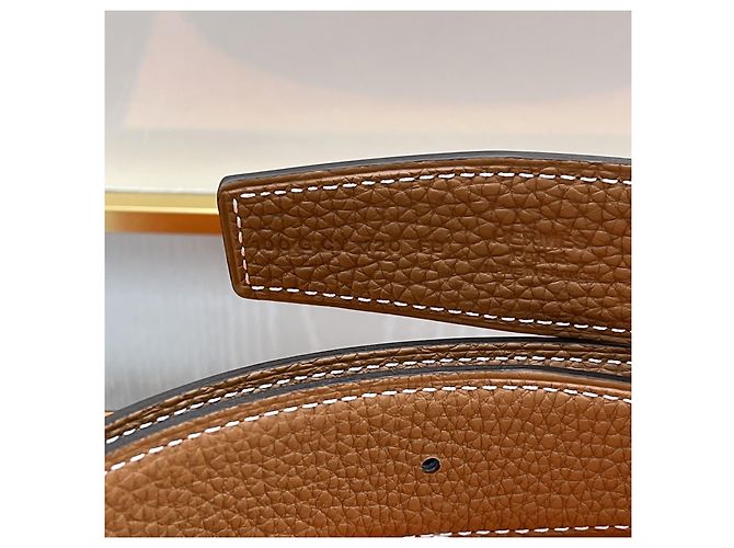 Hermès Cintura reversibile Nero/Oro Oro Rosa - vista 5