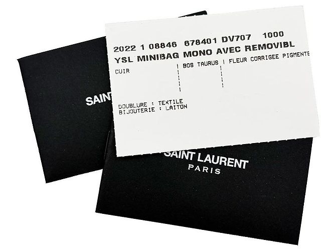 Saint Laurent Mini borsa a tracolla Lulu Toy in pelle di vitello nera con monogramma dorato Nero - vista 10