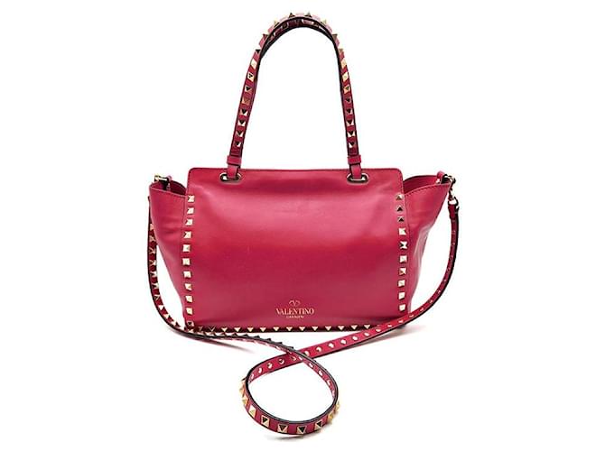 Valentino Borsa Tote e Borsa a Spalla Rockstud Rosso - vista 3