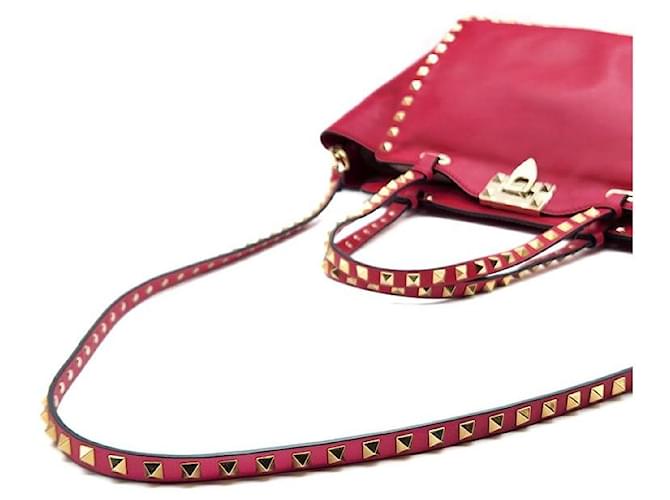 Valentino Borsa Tote e Borsa a Spalla Rockstud Rosso - vista 5