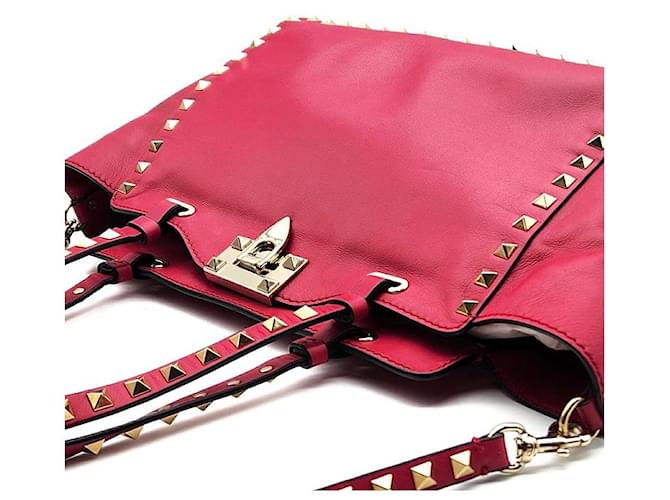 Valentino Borsa Tote e Borsa a Spalla Rockstud Rosso - vista 6