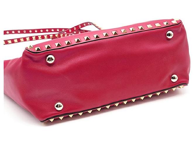 Valentino Borsa Tote e Borsa a Spalla Rockstud Rosso - vista 7