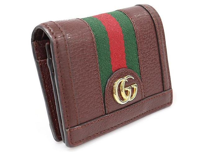 Gucci Ophidia Kartenetui aus Leder in Burgundy Rot - Ansicht 2