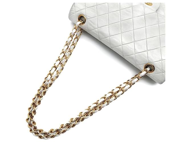 Chanel Pelle di agnello Classic Medium Argento - vista 5