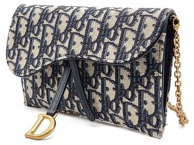 Dior Borsa a tracolla Christian Oblique Saddle con catena Multicolore - vista 2