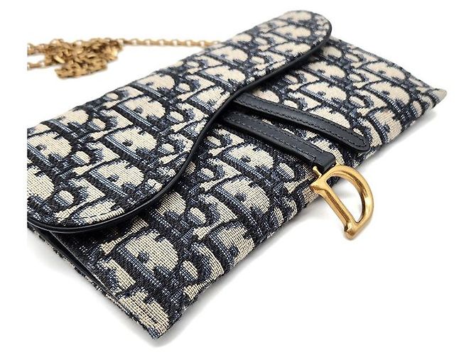 Dior Borsa a tracolla Christian Oblique Saddle con catena Multicolore - vista 7