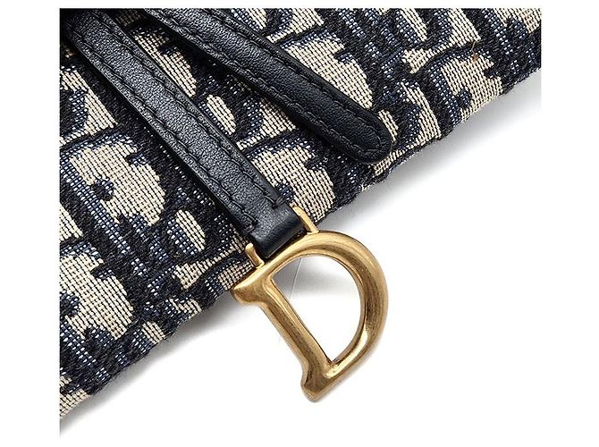 Dior Borsa a tracolla Christian Oblique Saddle con catena Multicolore - vista 8