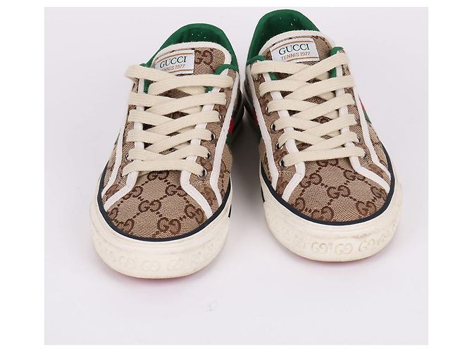 Gucci Weiße Damen-Sneaker mit Interlocking-Logo Braun - Ansicht 3