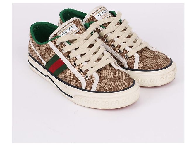 Gucci Weiße Damen-Sneaker mit Interlocking-Logo Braun - Ansicht 4