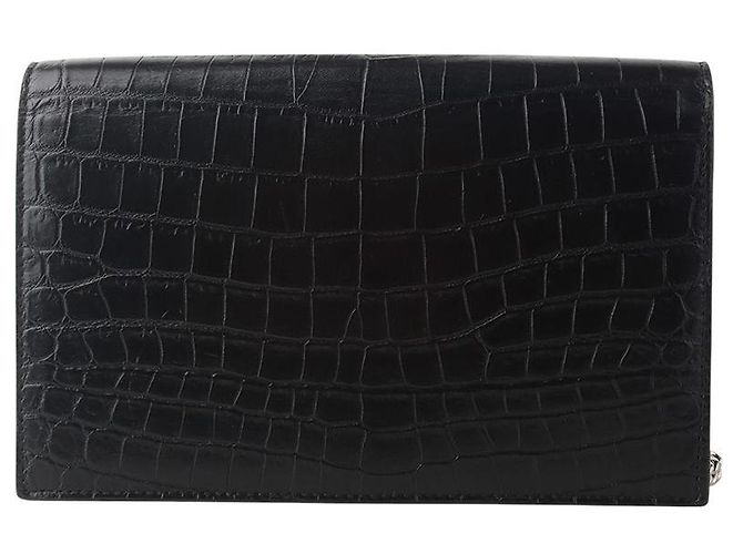 Saint Laurent Borsa a tracolla YSL Crocodile Kate Tassel WOC - vista 3