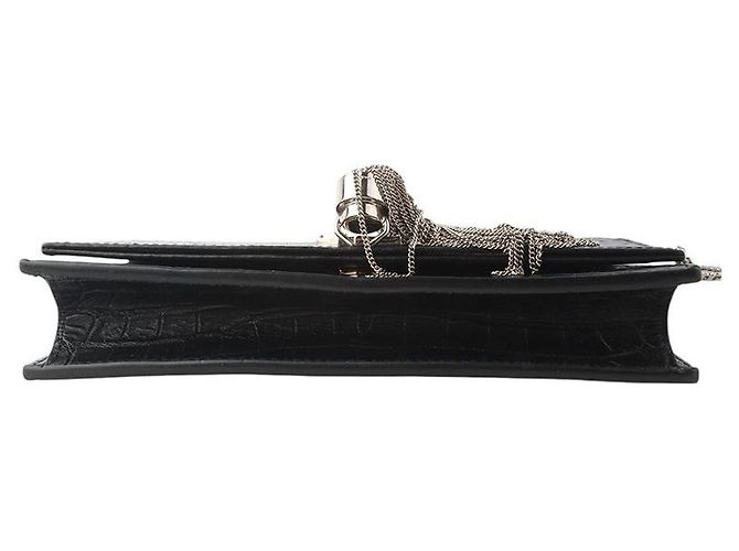 Saint Laurent Borsa a tracolla YSL Crocodile Kate Tassel WOC - vista 6