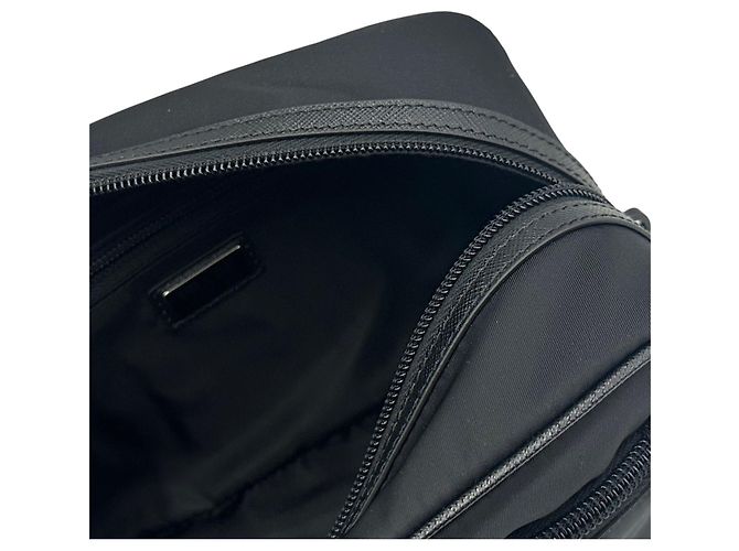 Prada Pochette da viaggio in Re-Nylon Nero - vista 11
