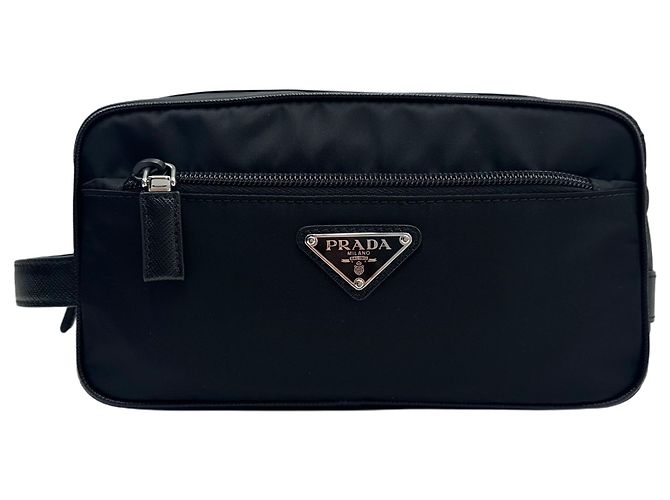 Prada Pochette da viaggio in Re-Nylon Nero - vista 6