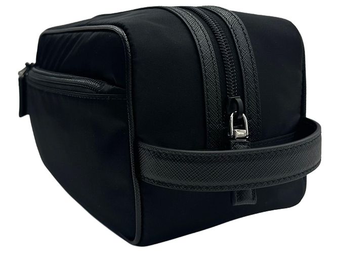 Prada Pochette da viaggio in Re-Nylon Nero - vista 8