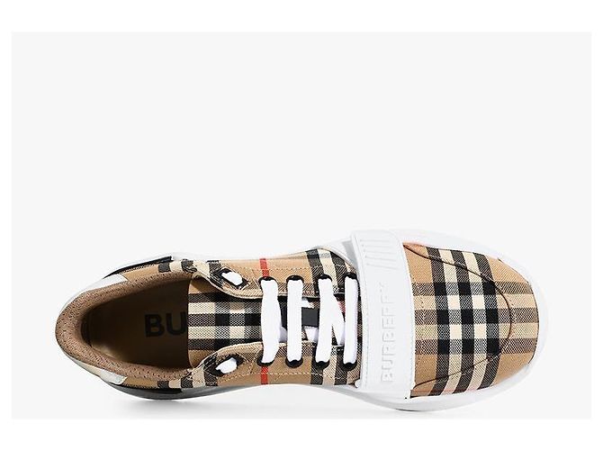 Burberry Sneakers Vintage Check Suede Archive Beige Uomo Multicolore - vista 5