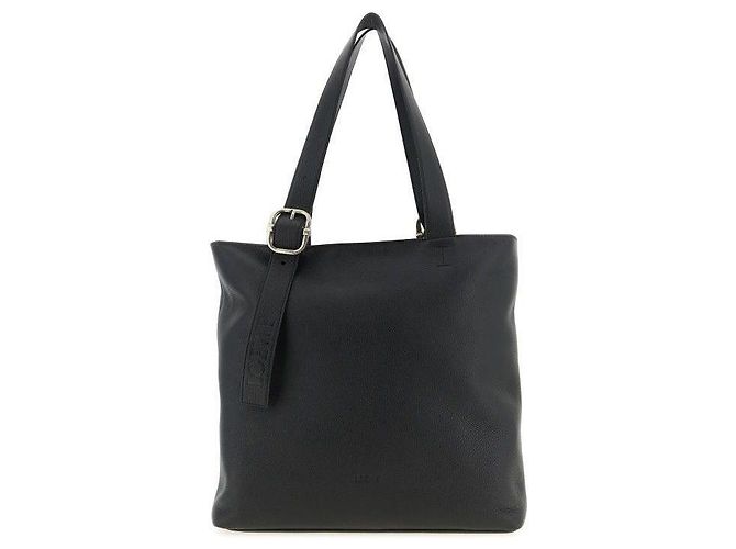 Loewe Sacote Loop House em couro de bezerro de grão flexível Preto - vista 4