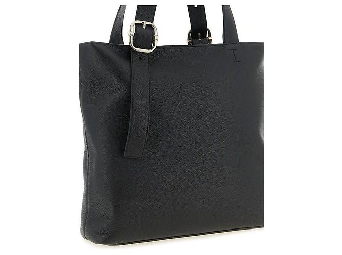 Loewe Sacote Loop House em couro de bezerro de grão flexível Preto - vista 6