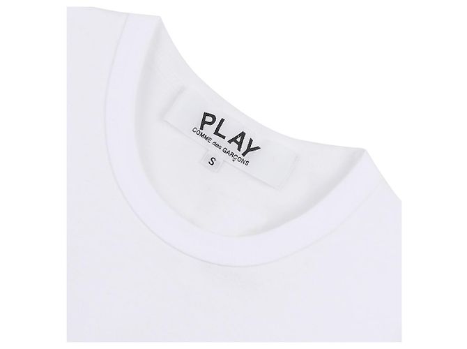 Comme Des Garcons T-Shirt mit schwarzem Herz-Patch Weiß - Ansicht 5