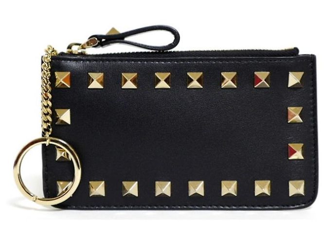 Valentino Tarjetero con llavero Rockstud Negro - vista 2