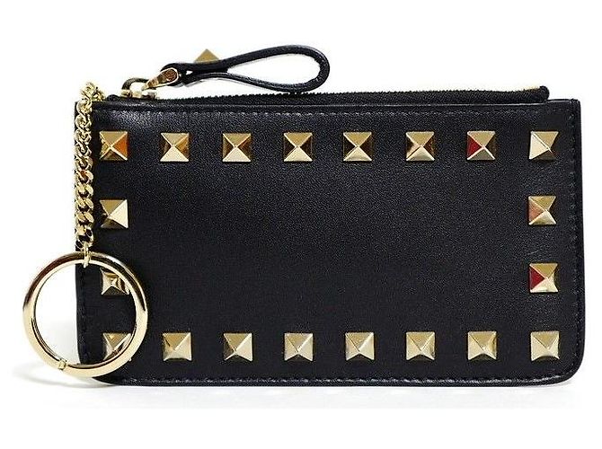 Valentino Tarjetero con llavero Rockstud Negro - vista 3