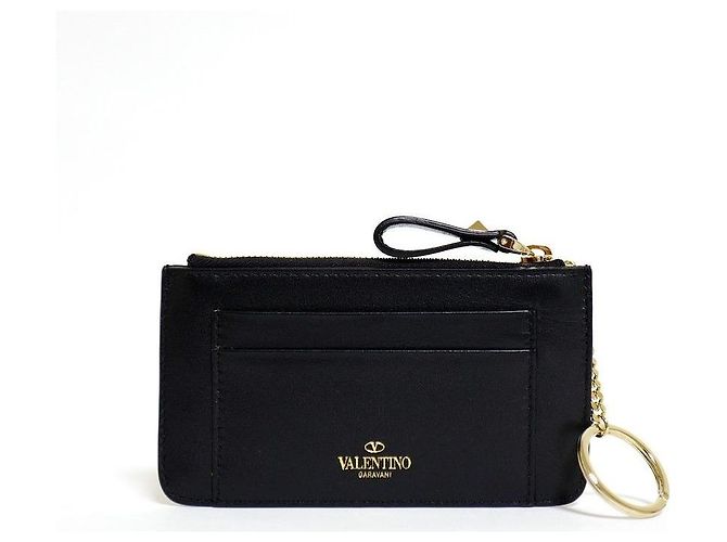 Valentino Tarjetero con llavero Rockstud Negro - vista 4